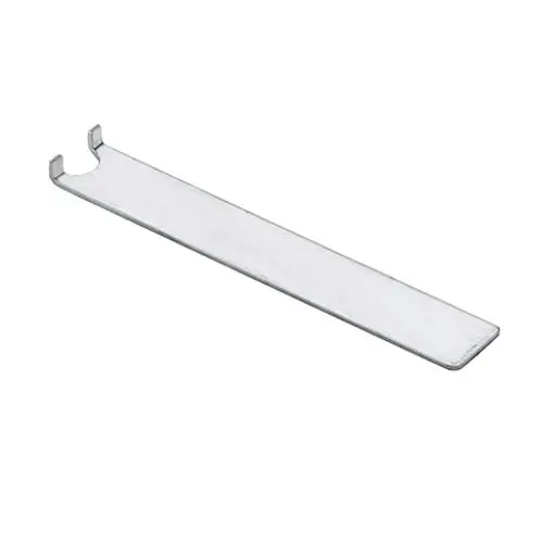 Spannschraubenschlüssel aus Metall mit einer eingekerbten Öffnung an einem Ende, geeignet für Kludi Produkte wie WCs oder Bidets.